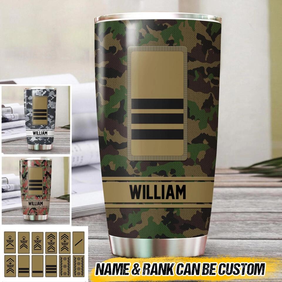 Personalized Swiss Veteran/Soldier Tumbler Printed 22SEP-HQ13