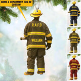 Personalized Firefighter Wood Ornament Printed 22SEP-HQ14