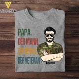 Personalized German Papa The Man Myth Veterans/Soldier Tshirt Printed 22SEP-DT26