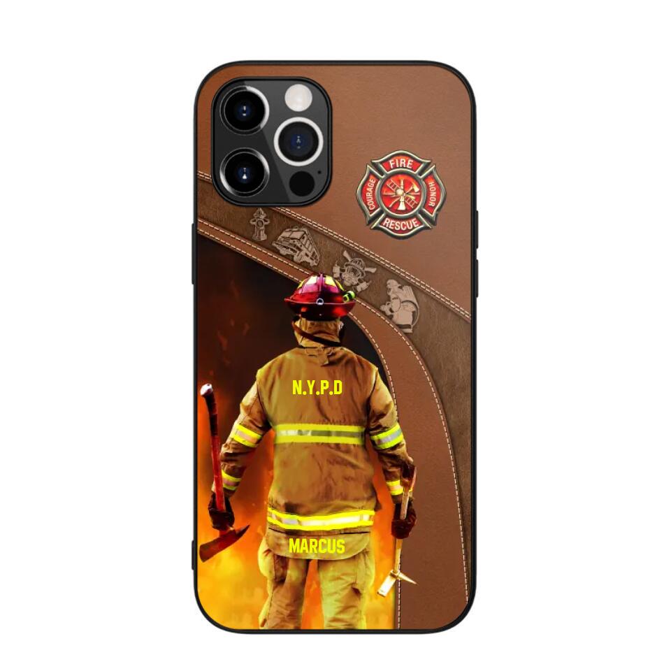 Personalized US Firefighter Phone Case Printed 22SEP-DT29