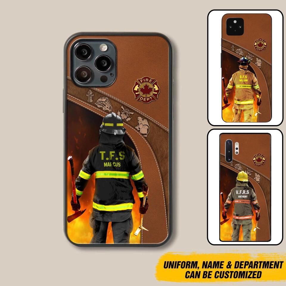 Personalized Canadian Firefighter Phone Case Printed 22SEP-DT30