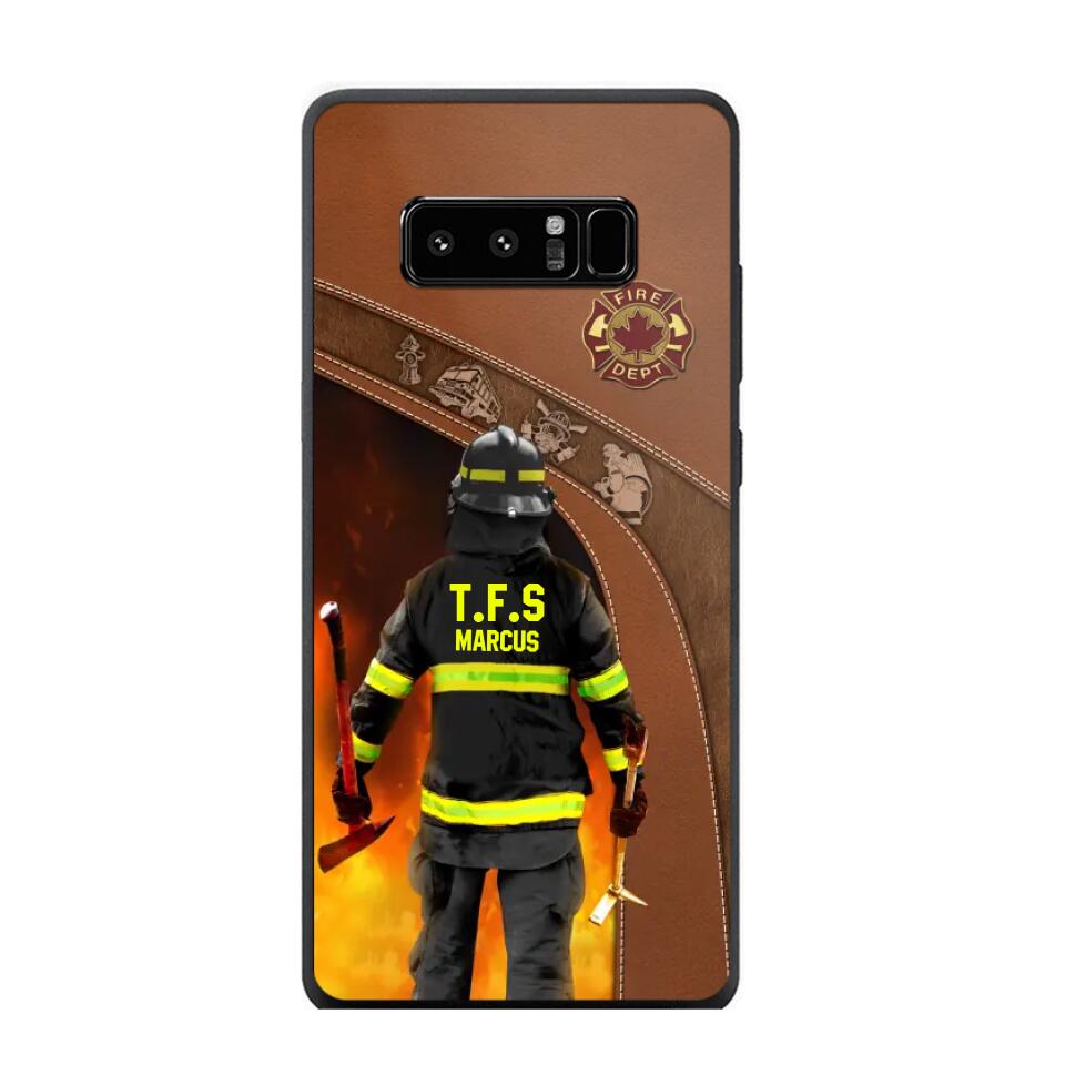 Personalized Canadian Firefighter Phone Case Printed 22SEP-DT30