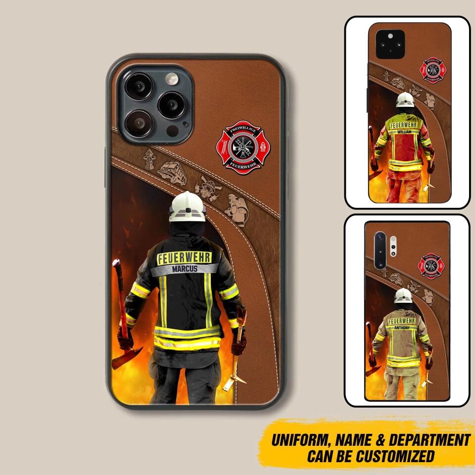 Personalized German Firefighter Phone Case Printed 22SEP-DT30