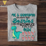 Personalized Me And Grandma Are More Than Besties Dinosaur Kid Tshirt Printed QTDT0510