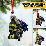 Personalized Australian Firefighter Christmas Acrylic/Plastic Ornament Printed QTVQ0610