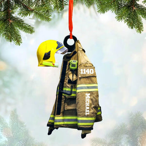 Personalized Australian Firefighter Christmas Wood Ornament Printed 22OCT-MA10