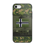 Personalized Norwegian Veterans/Soldier Camo Phone Case Printed 22OCT-HQ14