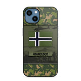 Personalized Norwegian Veterans/Soldier Camo Phone Case Printed 22OCT-HQ14