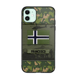 Personalized Norwegian Veterans/Soldier Camo Phone Case Printed 22OCT-HQ14