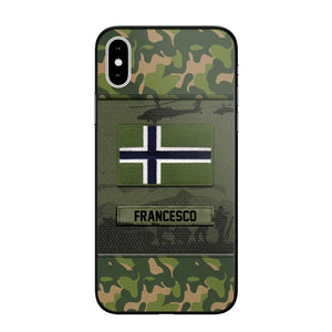 Personalized Norwegian Veterans/Soldier Camo Phone Case Printed 22OCT-HQ14