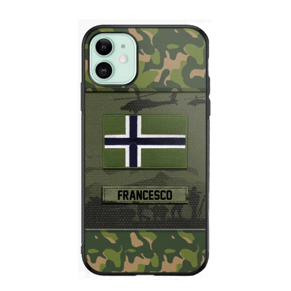 Personalized Norwegian Veterans/Soldier Camo Phone Case Printed 22OCT-HQ14