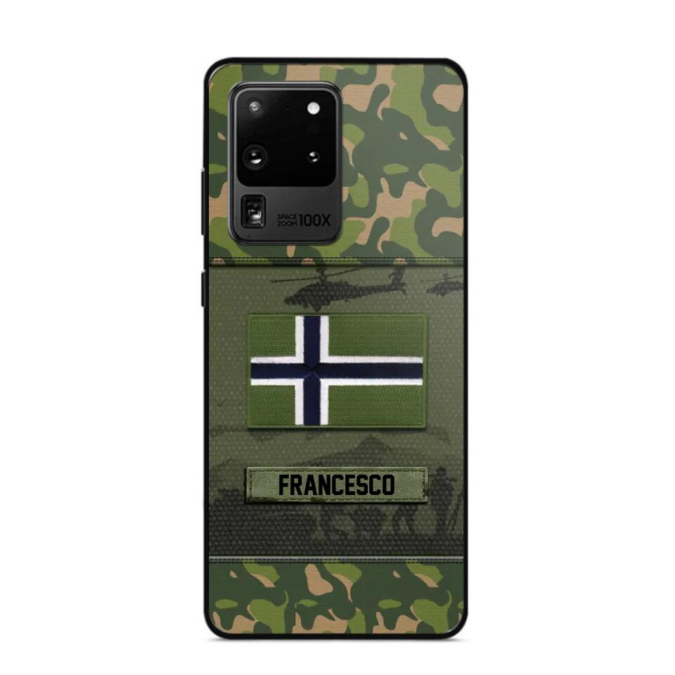 Personalized Norwegian Veterans/Soldier Camo Phone Case Printed 22OCT-HQ14