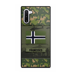 Personalized Norwegian Veterans/Soldier Camo Phone Case Printed 22OCT-HQ14