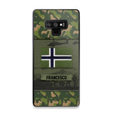 Personalized Norwegian Veterans/Soldier Camo Phone Case Printed 22OCT-HQ14