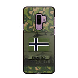 Personalized Norwegian Veterans/Soldier Camo Phone Case Printed 22OCT-HQ14