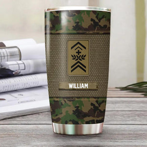 Personalized Swiss Veteran/Soldier Camo Tumbler Printed 22OCT-HQ20