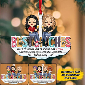 Personalized Bestie Christmas Wood Ornament Printed 22OCT-DT20