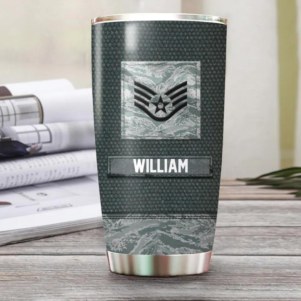 Personalized US Veteran Nutrition Facts Serving Size 1 Patriot Tumbler Printed QTHQ2010