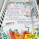 Personalized Mom And Kid Christmas Quilt Blanket Printed QTDT2110