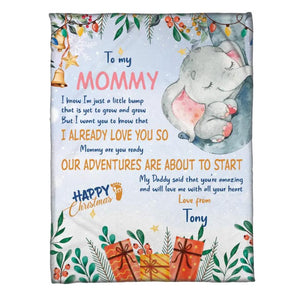 Personalized Mom And Kid Christmas Quilt Blanket Printed QTDT2110