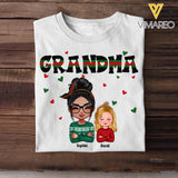 Personalized Grandma With Kid Heart Grandma Gifts Tshirt Printed 22OCT-DT24