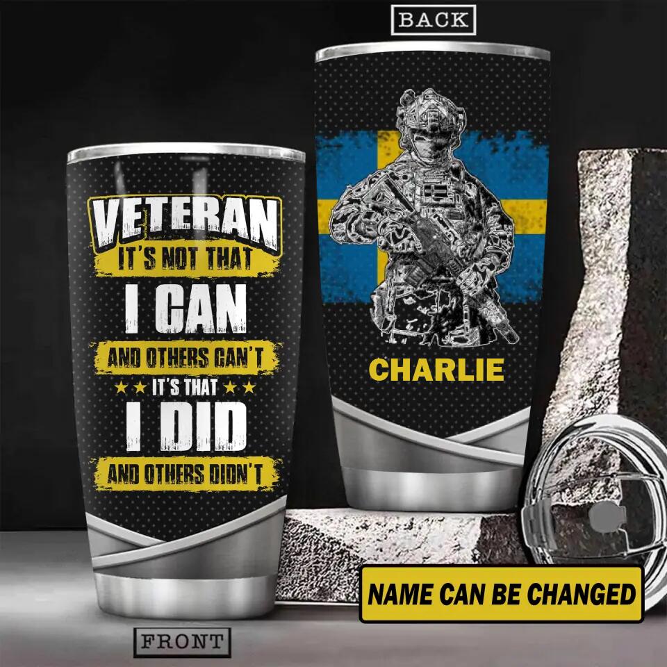 Personalized Swedish Grumpy Old Man Veteran Tumbler Printed 22OCT-HY25