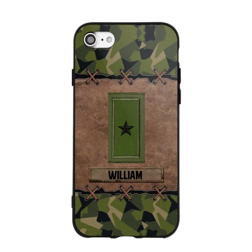 Personalized Swedish Veterans/Soldier Camo Phone Case Printed 22OCT-DT26