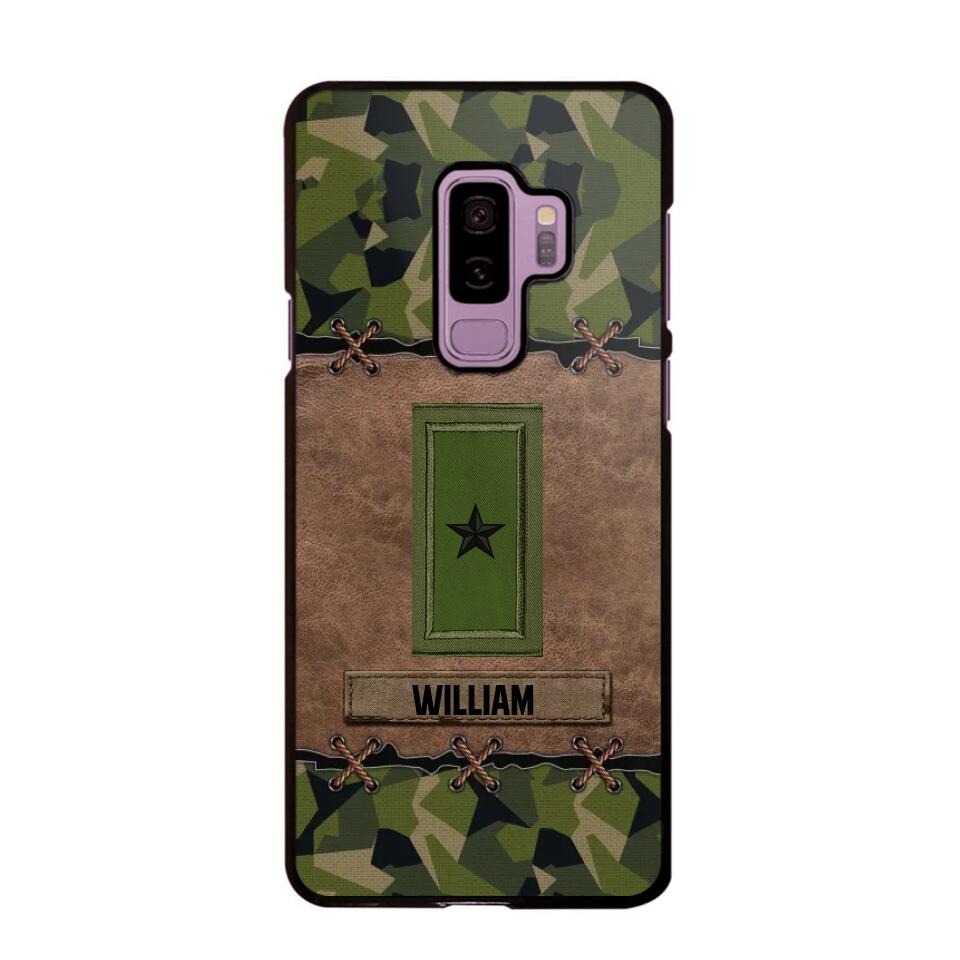 Personalized Swedish Veterans/Soldier Camo Phone Case Printed 22OCT-DT26