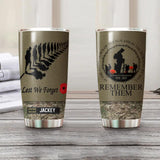 Personalized UK Solider/ Veteran Lest We Forget Remember Them Tumbler Printed QTHQ2810