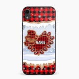 Personalized Grandma Nana Auntie Snowman Kid Name Caro Christmas 3D Printed Phonecase 22NOV-HQ02