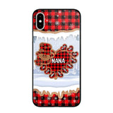 Personalized Grandma Nana Auntie Snowman Kid Name Caro Christmas 3D Printed Phonecase 22NOV-HQ02