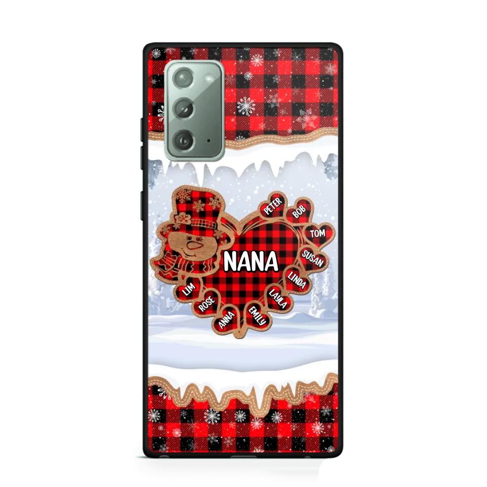 Personalized Grandma Nana Auntie Snowman Kid Name Caro Christmas 3D Printed Phonecase 22NOV-HQ02