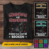 Personalized Grandma And Granddaugh A Bond That Can't Be Broken Caro Tshirt Printed QTHY0211