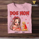 Personalized Dog Mom I Love Dog Tshirt Printed 22NOV-DT03