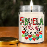 Personalized Grandma Nana Mimi Claus Kid Name Christmas Candle QTDT0711