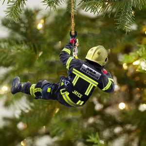 Personalized Irish Firefighter Wood Ornament Printed 22NOV-HQ08