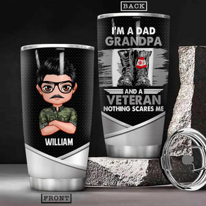 Personalized I Am Canadian  Dad Grandpa And A Veteran Tumbler Printed 22NOV-HY10