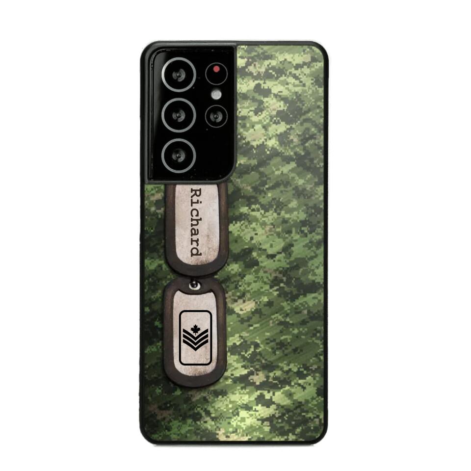 Personalized Canadian Solider/ Veteran Camo Rank 3D Printed Phonecase 22NOV-DT11