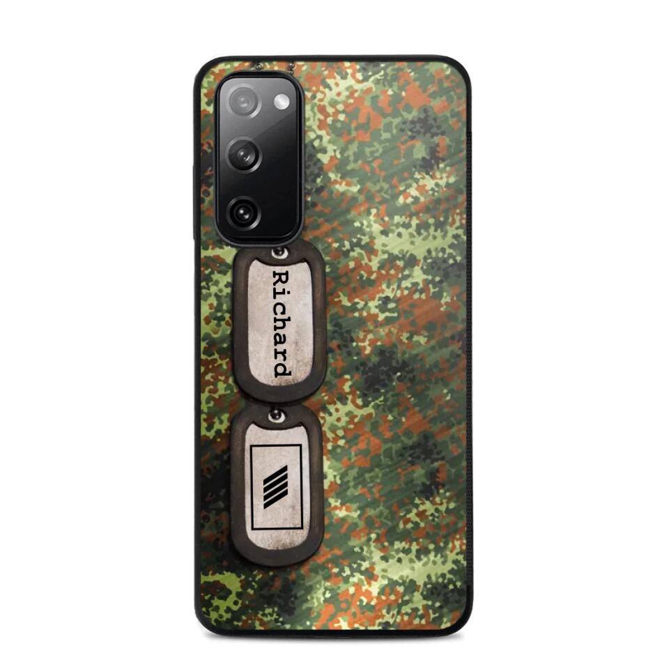 Personalized German Solider/ Veteran Camo Rank 3D Printed Phonecase 22NOV-DT11