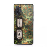 Personalized German Solider/ Veteran Camo Rank 3D Printed Phonecase 22NOV-DT11