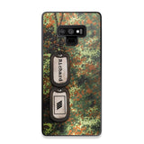 Personalized German Solider/ Veteran Camo Rank 3D Printed Phonecase 22NOV-DT11