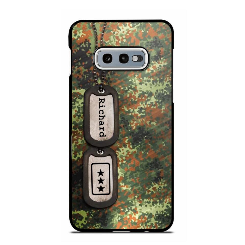 Personalized Sweden Solider/ Veteran Camo Rank 3D Printed Phonecase 22NOV-DT11