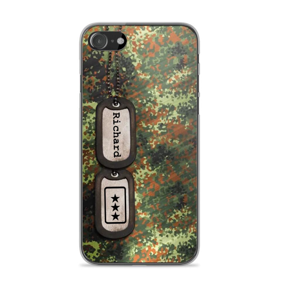 Personalized Sweden Solider/ Veteran Camo Rank 3D Printed Phonecase 22NOV-DT11