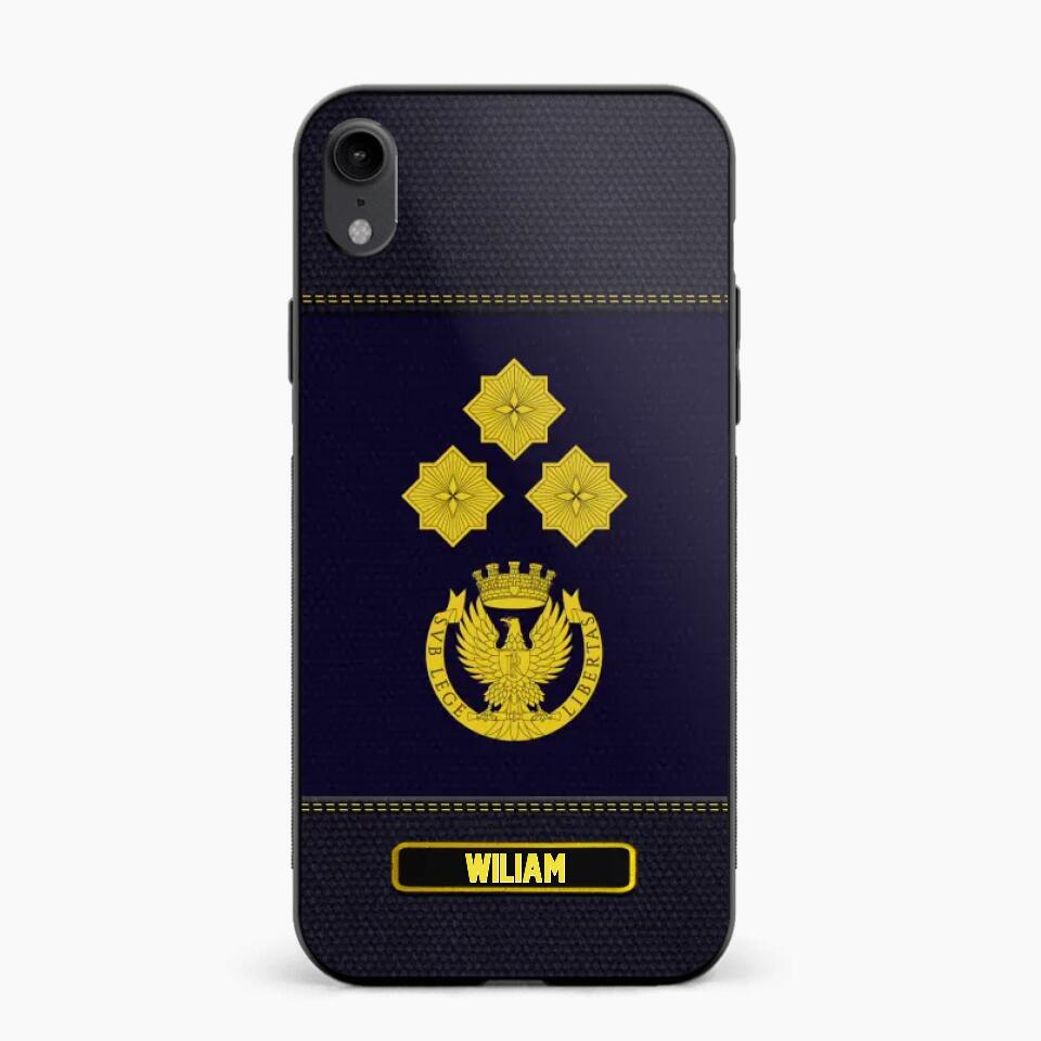 Personalized Italian Police Rank Phonecase 22NOV-HQ12