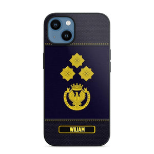 Personalized Italian Police Rank Phonecase 22NOV-HQ12