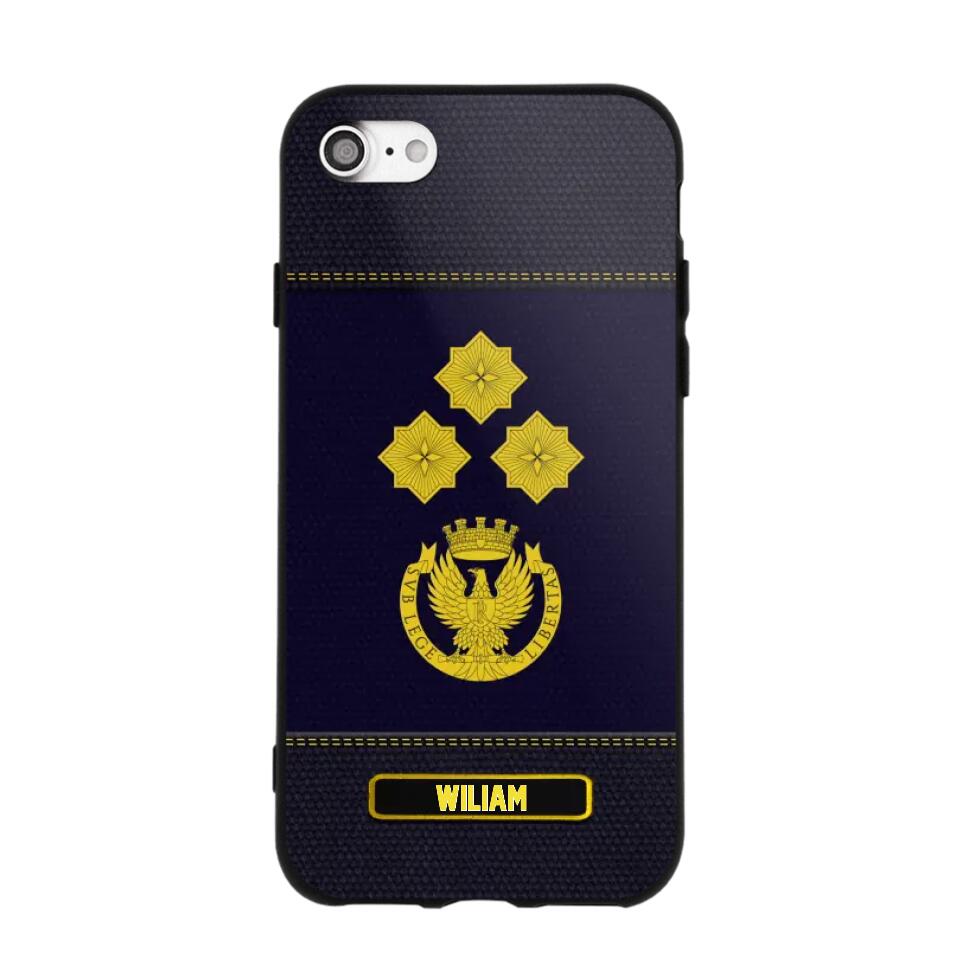 Personalized Italian Police Rank Phonecase 22NOV-HQ12