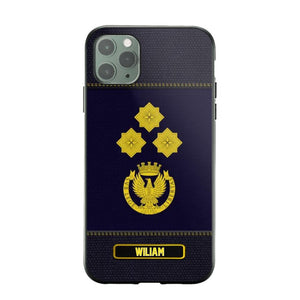 Personalized Italian Police Rank Phonecase 22NOV-HQ12