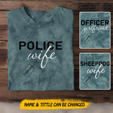 Personalized Police Wife/Girlfriend Customized Tshirt 3D Printed QTHY1611