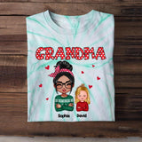 Personalized Grandma Kid Printed Tie Dye Tshirts 22NOV-HQ16