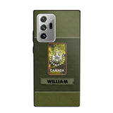 Personalized Canadian Veterans/Soldier Phone Case Printed QTHQ1811